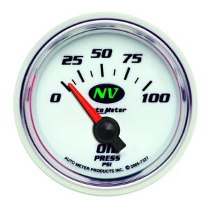 Auto Meter 7327 NV Short Sweep Electric Oil Pressure Gauge,2.3125 in.