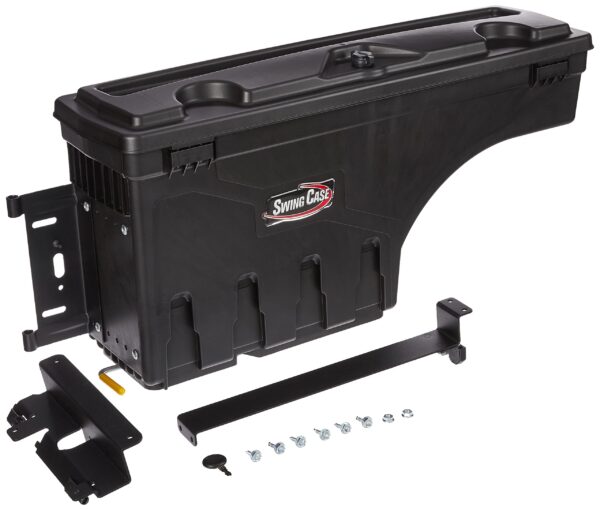 UnderCover SwingCase Truck Bed Storage Box | SC100D | Fits 2007   2019 Chevy/GMC Silverado/Sierra 2500/3500HD Drivers Side , Black