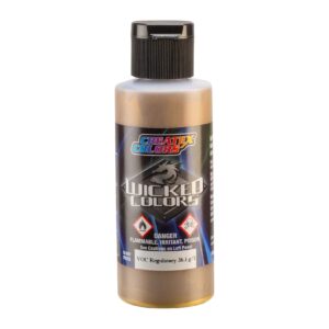 Createx Wicked Colors Gold Chrome Acrylic Metallic Paint, 2oz W358 02