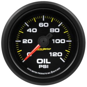 AUTO METER 9253 Gauge, Oil Press, 2 1/16, 120Psi, Stepper Motor W/Warn, Extreme Environment
