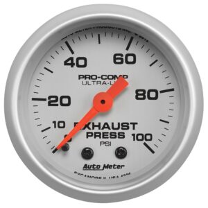 Auto Meter (4326) Ultra Lite 2 1/16 0 100 PSI Mechanical Exhaust Pressure Gauge