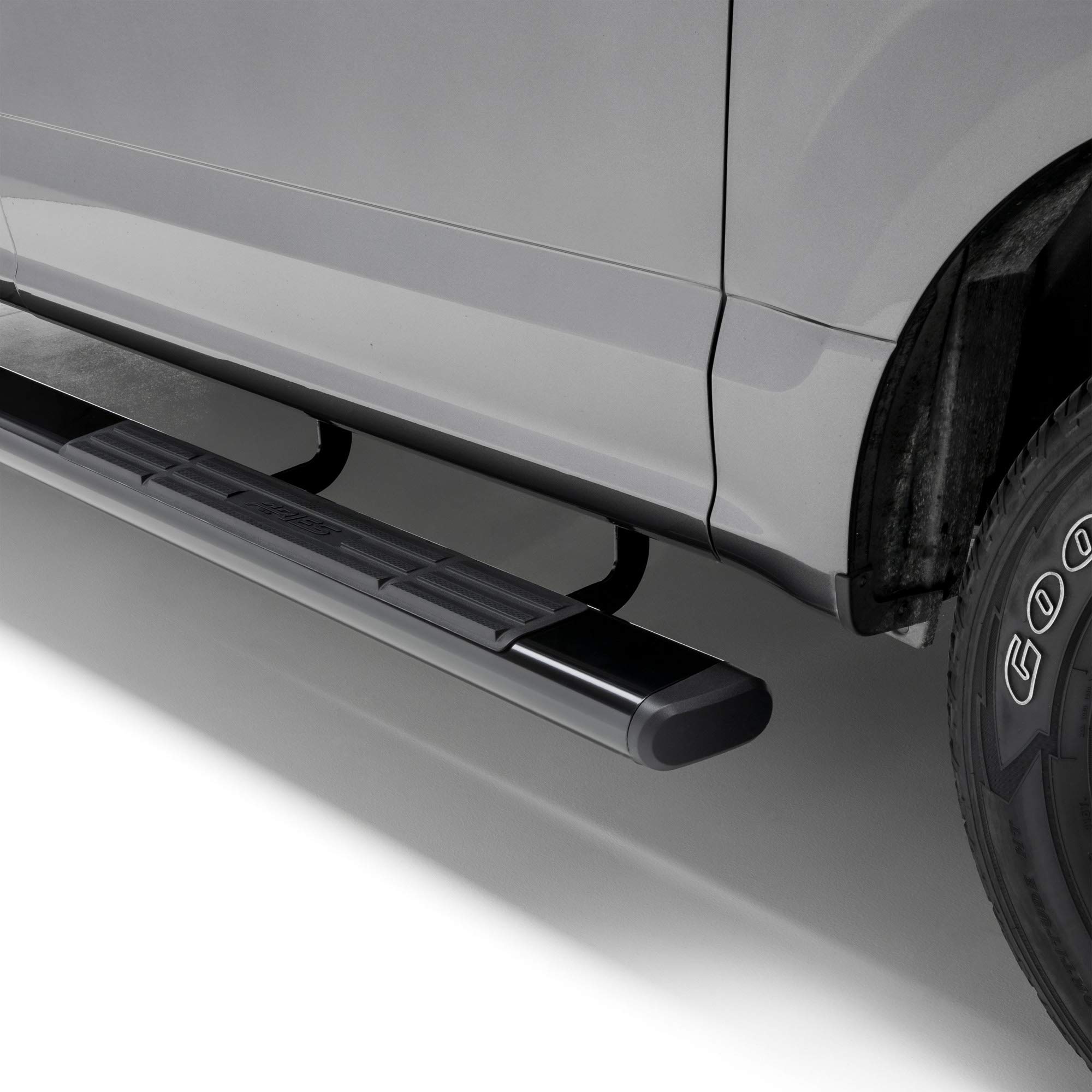 ARIES 4445006 6 x 53 Inch Oval Black Aluminum Nerf Bars, Select Chevrolet Silverado, GMC Sierra