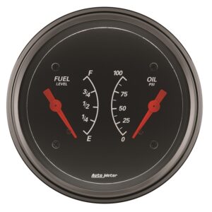 Auto Meter 1434 Designer Black Oil/Fuel Dual Gauge