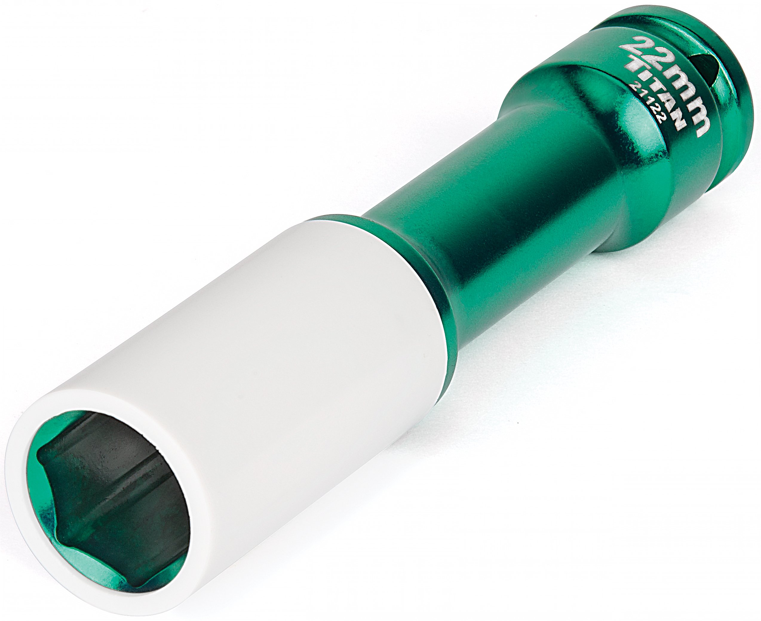 TITAN 21122 1/2 Inch Drive x 22mm Non marring Impact Extra Long Lug Nut Socket