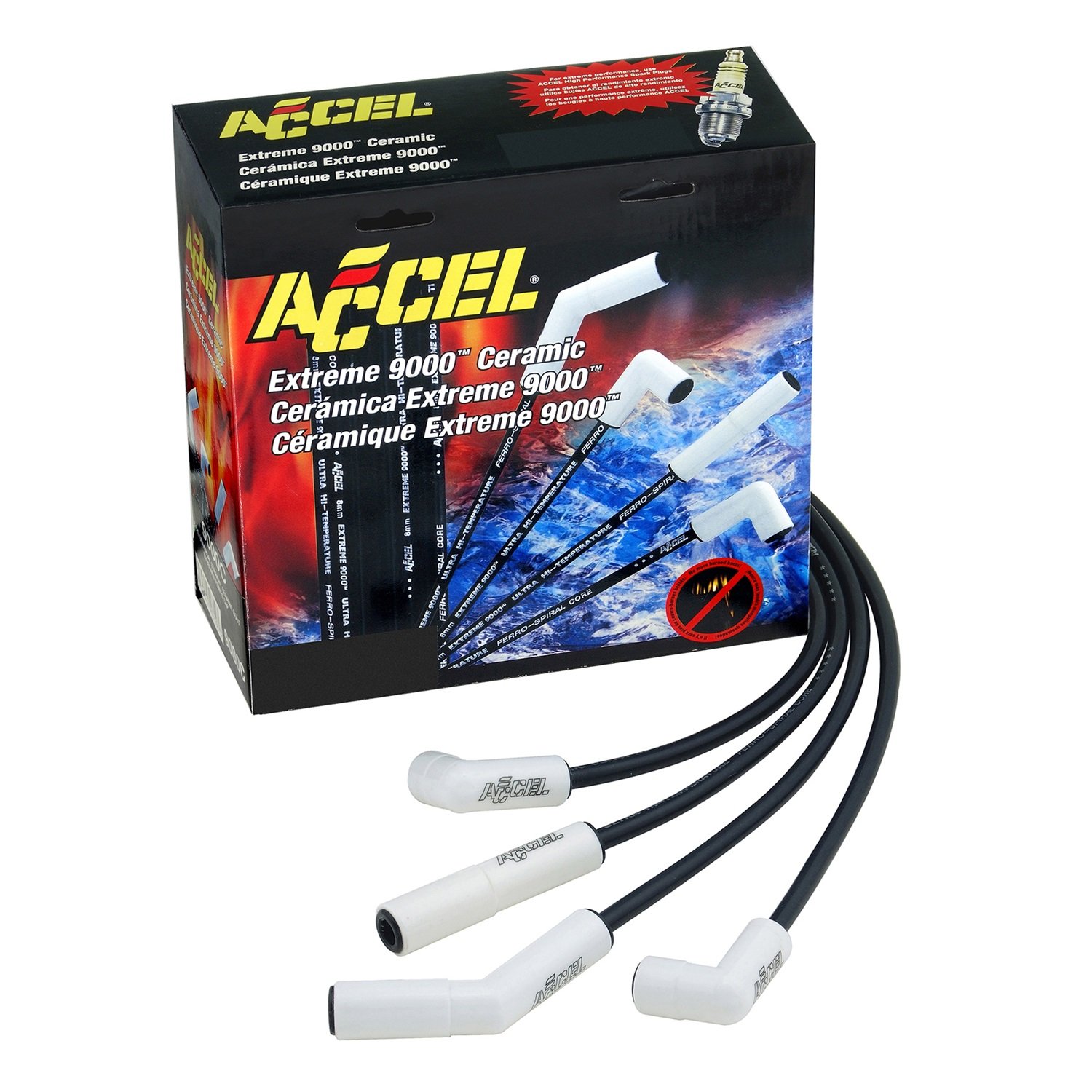 ACCEL 9023C Extreme 9000 Spark Plug Wire Set Ceramic Boot