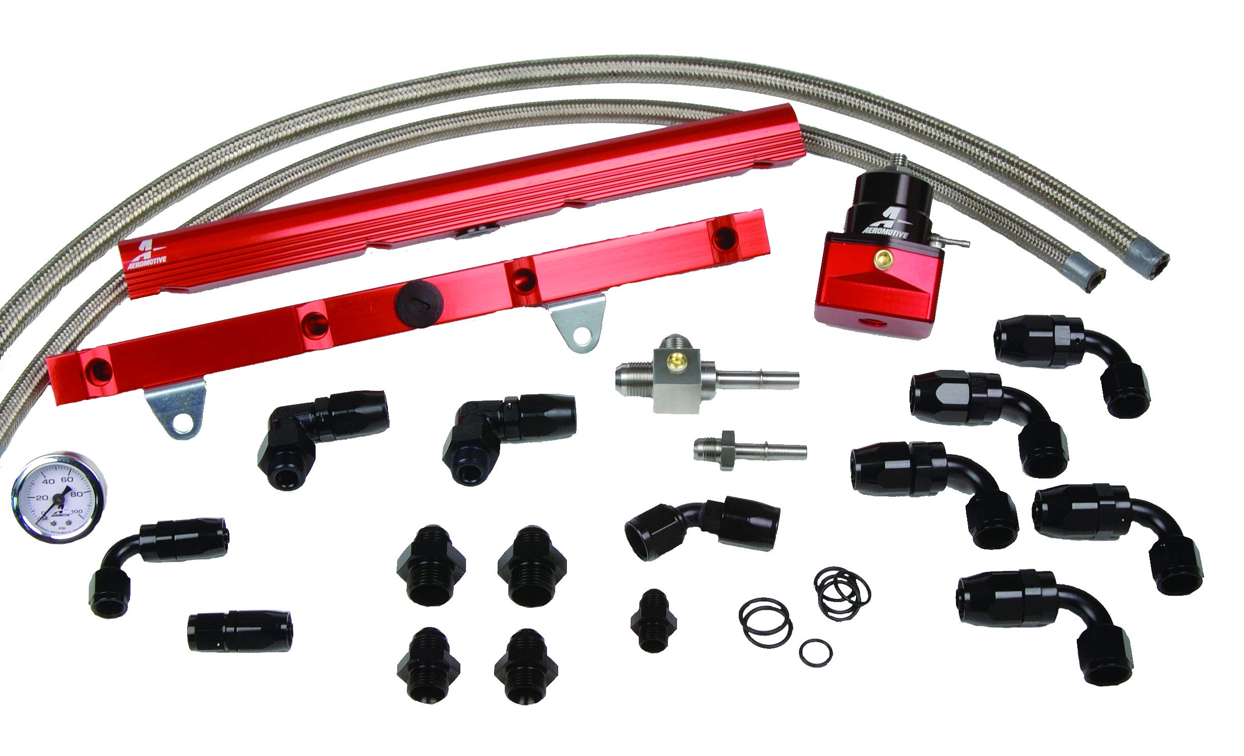 Aeromotive 14129 Billet Fuel Rail System with Regulator for 1999 2003 1/2 LS1 Corvette, Return Style System