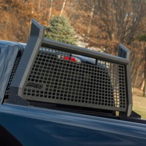 ARIES 1110107 AdvantEDGE Black Aluminum Truck Headache Rack Cab Protector, Select Ford F 250, F 350 Super Duty