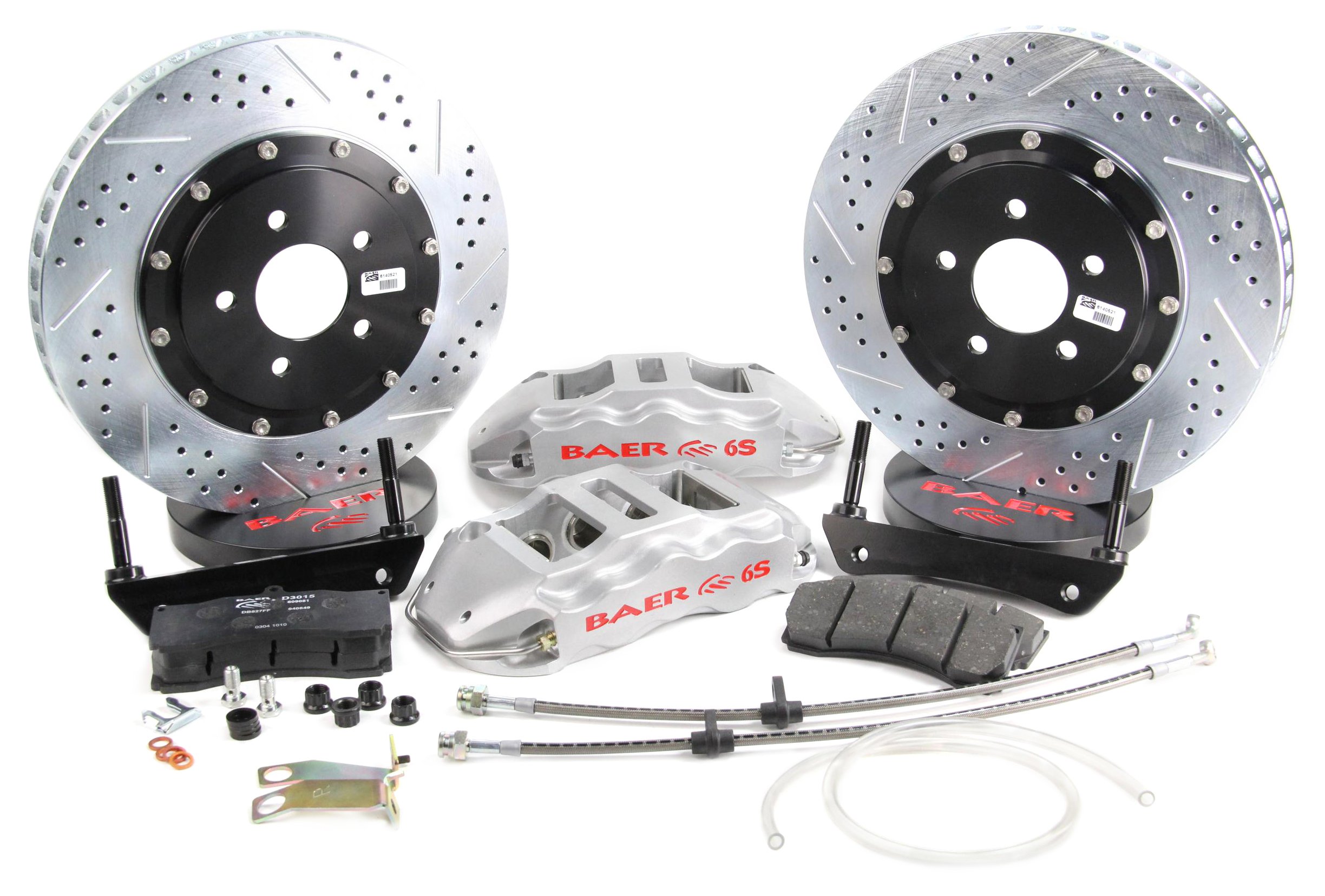 BAER BRAKES 4302136S BKCZ Brake System (14 Rear Extreme+ w/Park Brake Silver 99 14 GM 1500/SUV W/Rear Disc Brake), 1 Pack