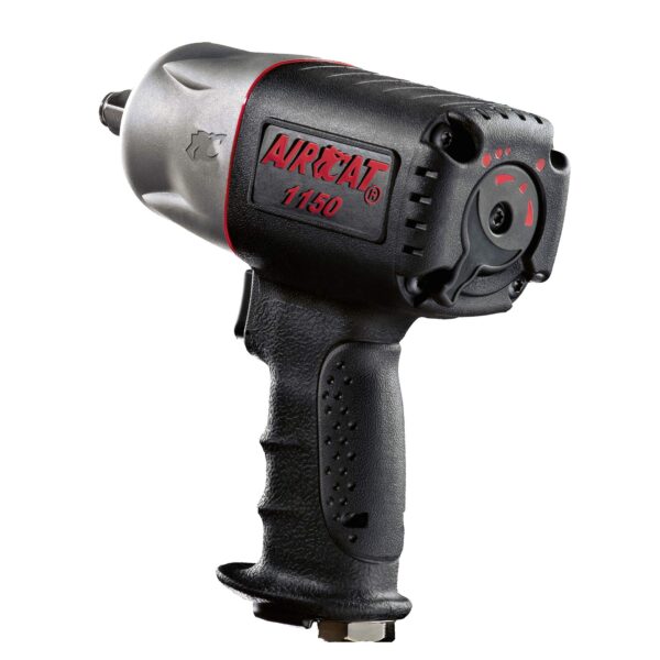 AIRCAT Pneumatic Tools 1150 1/2 Inch Composite Impact Wrench : Compact & Low Weight Power Tool : Impact Tool for Automotive Repairs & Maintenance