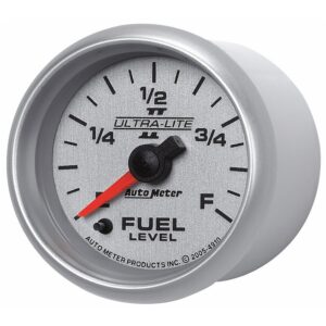 Auto Meter 4910 Ultra Lite II 2 1/16 0 280 ohms Full Sweep Electric Fuel Level Programmable Empty   Full Range Gauge