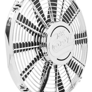 Be Cool 75110 Show & Go 12 Chrome Puller Fan with Billet Cover