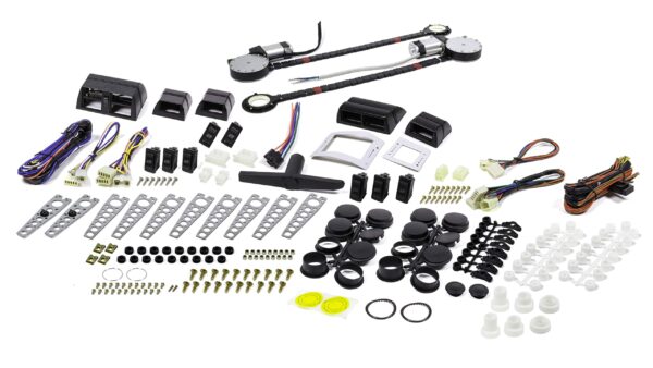 Autoloc Power Accessories 9846 2 Door Universal Power Window Kit with 3 Illuminated Switches