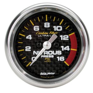 Auto Meter 4774 Carbon Fiber Electric Nitrous Pressure Gauge