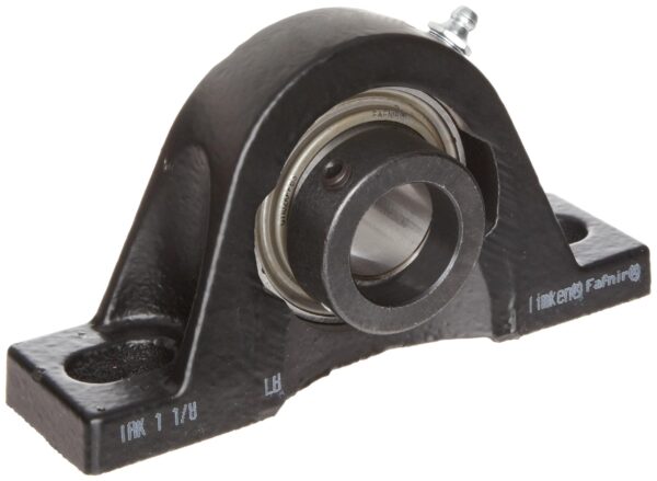 Timken TAK2 Pillow Block Bearing, 2 Bolt Holes, Relubricatable, Non Expansion, Cast Iron, Eccentric Locking Collar, Steel Insert, Inch, 2" Bore Diameter