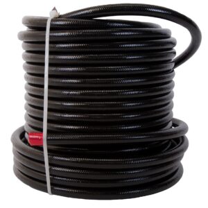 Aeromotive 15337 Stainless Steel Braided Black Jacketed PTFE Fuel Hose; AN 08 x 20'
