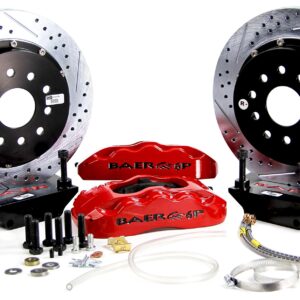 BAER BRAKES 4302356R BKCZ Brake System (13 Rear Pro+ w/Park Brake Red 64 72 GM A Body 10 or 12 Bolt C Clip Rear End Only), 1 Pack