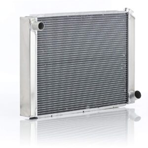 Be Cool 35003 Qualifier Natural Finish Radiator with Dual 1" Core