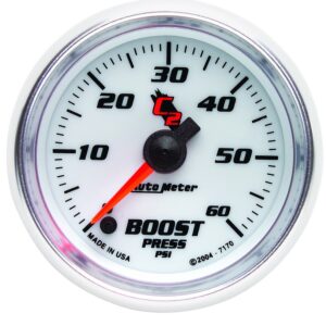 Auto Meter 7170 C2 2 1/16 0 60 PSI Full Sweep Electric Boost Gauge