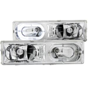 Anzo USA 111006 Chevrolet Crystal with Halo Clear Headlight Assembly   (Sold in Pairs)