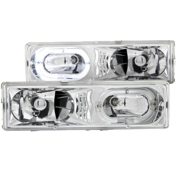 Anzo USA 111006 Chevrolet Crystal with Halo Clear Headlight Assembly   (Sold in Pairs)