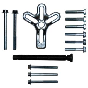 Cal Van Tools 189 Harmonic Balancer Puller   2.30 lb. Pulley Puller Kit with 4 Slots Yoke, Swiveling Center Screw. Automotive Engine Tools,Multi,One Size
