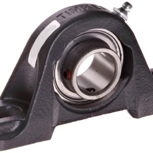 Timken SAS1 Ball Bearing Pillow Block, 2 Bolt Holes, Relubricatable, Non Expansion, Cast Iron, Setscrew Locking Collar, Steel Insert, Inch, 1" Bore Diameter
