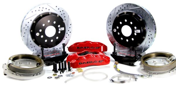 BAER BRAKES 4302436R BKCZ Brake System (14 Rear Pro+ w/Park Brake Red 71 76 GM Full Size Car), 1 Pack