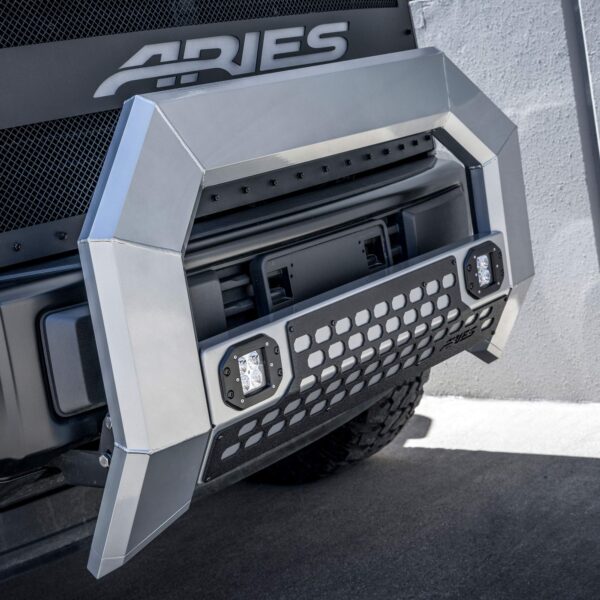 ARIES 2155100 AdvantEDGE Chrome Aluminum Truck Bull Bar with Lights, Select Dodge, Ram 1500