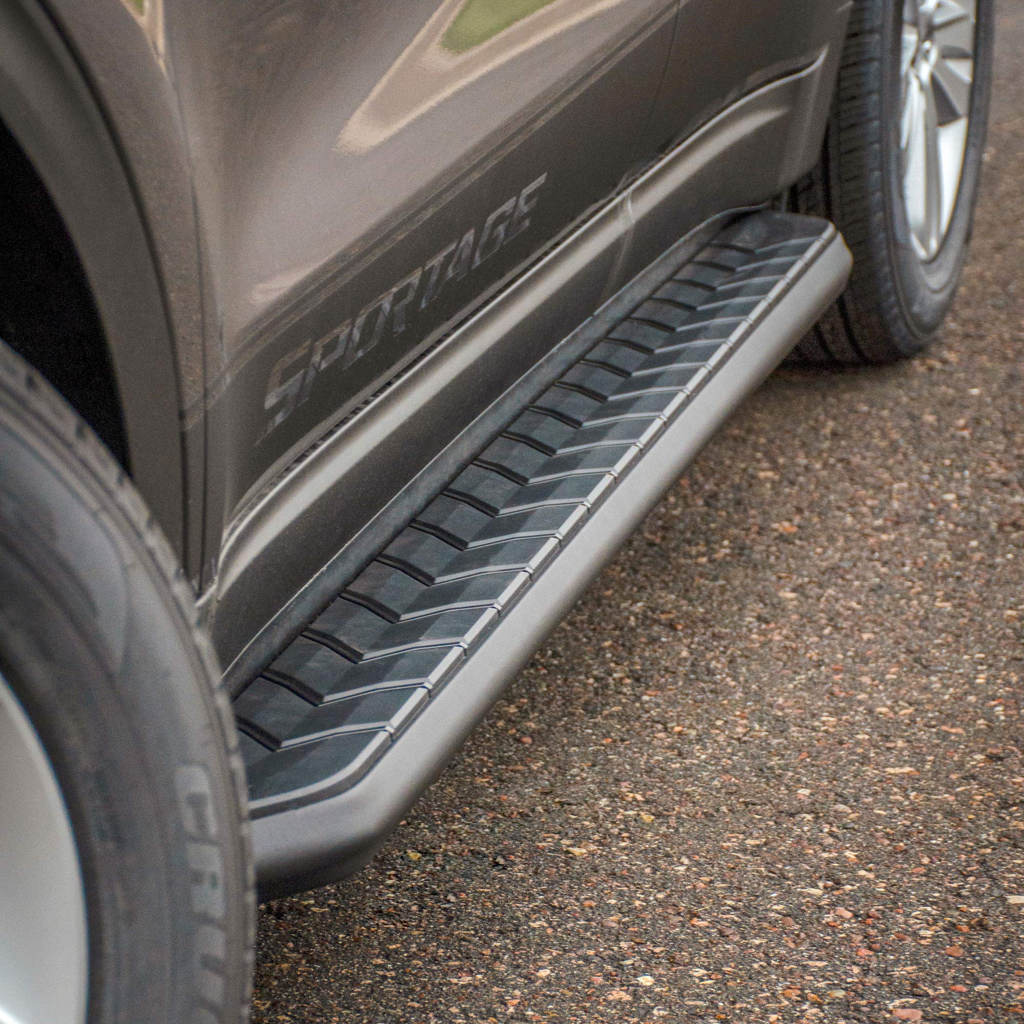 ARIES 2061019 AeroTread 5 x 70 Inch Black Stainless SUV Running Boards, Select Hyundai Tucson